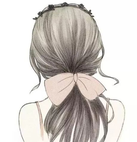 动漫少女背影的美丽瞬间